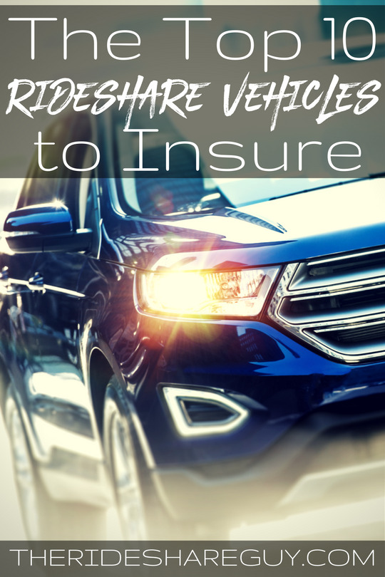 Top 10 Rideshare Vehicles to Insure