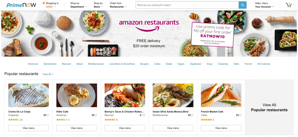 amazon-restaurant-delivery-screenshot