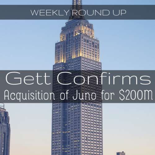 In this round up, John Ince covers the Juno/Gett acquisition, another Uber lawsuit and the tragic death of an Uber engineer.