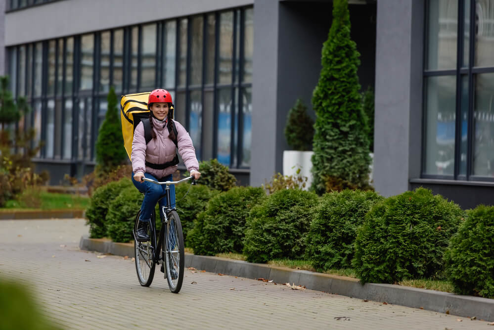 postmates bike courier