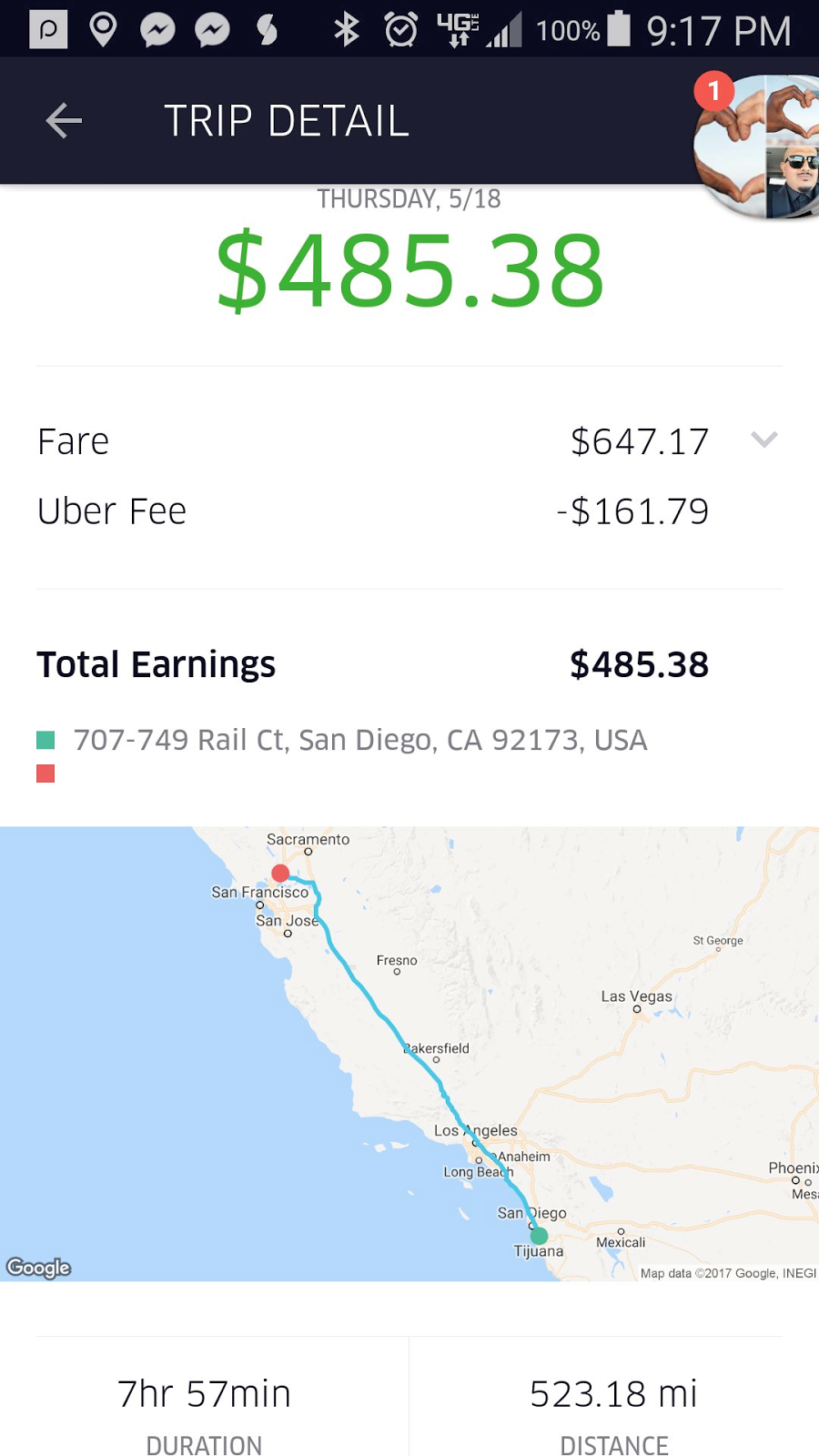 uber lifetime trips