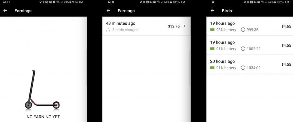 How much money I made charging bird