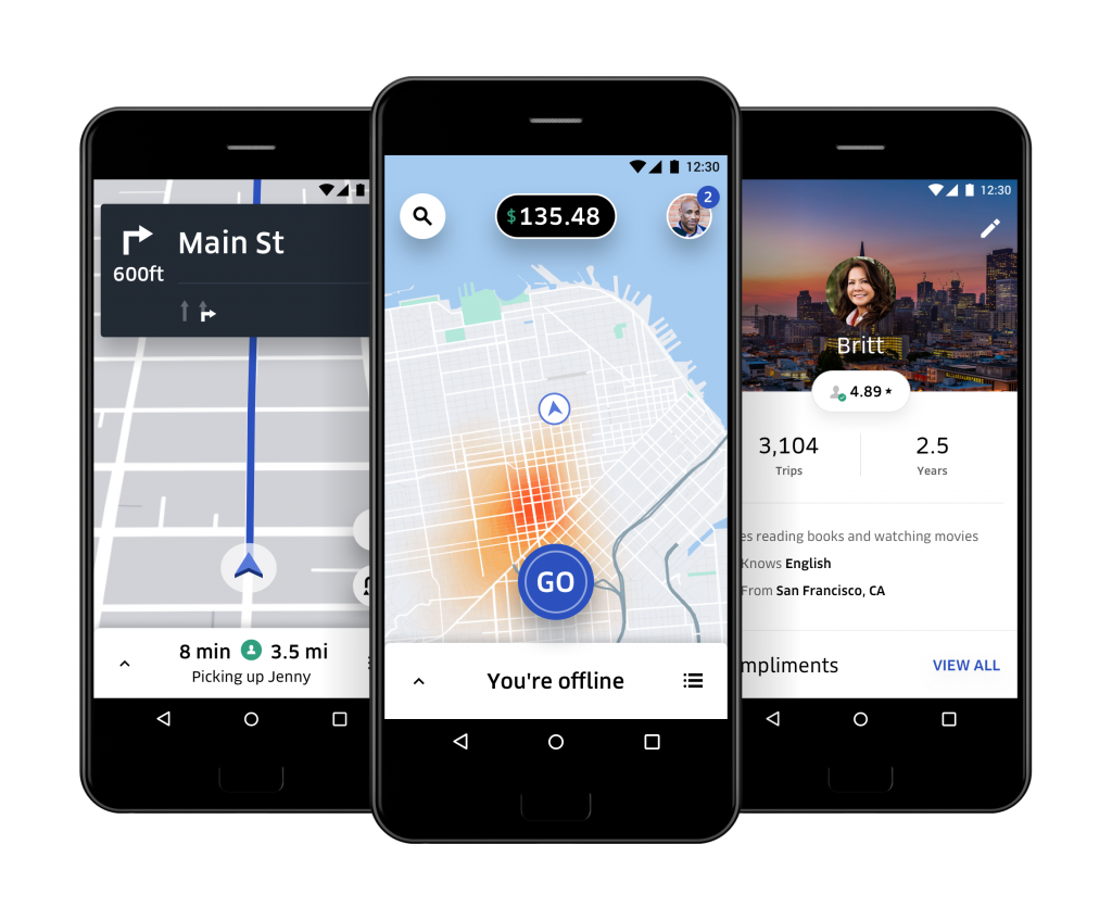 Redesigned Uber Driver App
