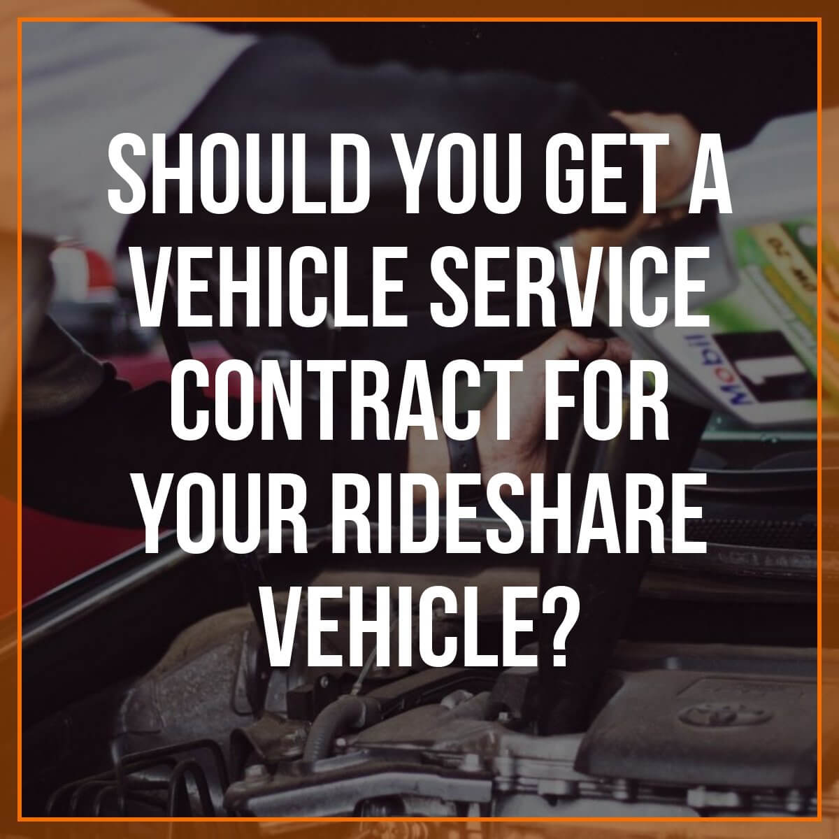 Today we have a sponsored post from Rideshare Knight (you can check them out here). They’re one of the first companies to create an extended, high mileage vehicle service contract that is specifically for Uber and Lyft drivers. Up until now, traditional warranties have excluded commercial use and a lot of drivers I know have been ruined by major repairs that occur at EXACTLY the wrong time.