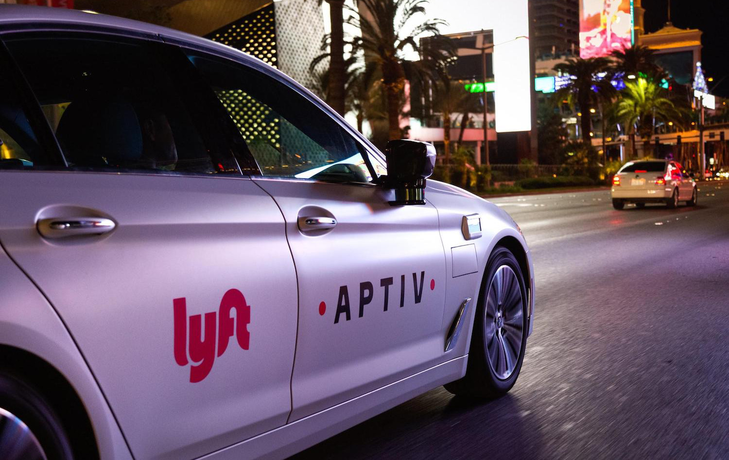 image of Lyft's driverless car in Las Vegas
