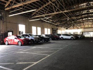 image of GM Vehicles at the San Francisco Maven Gig warehouse