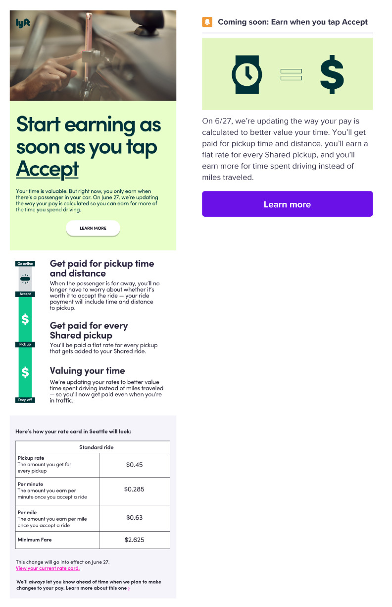 lyft new driver pay structure