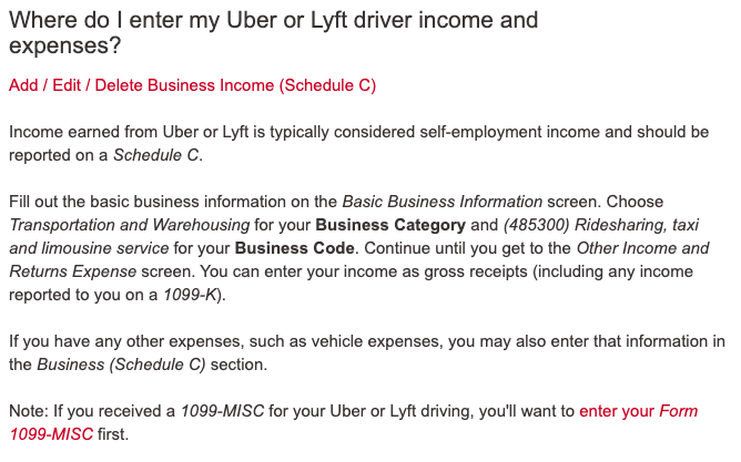 uber driver tax calculator