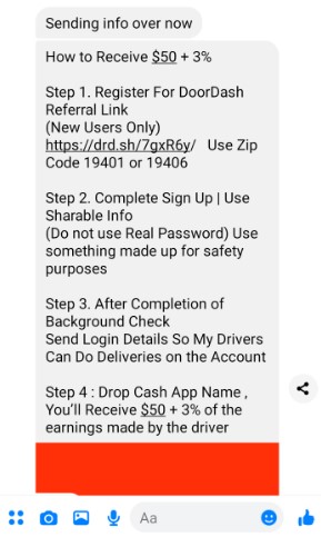 delivery driver scam
