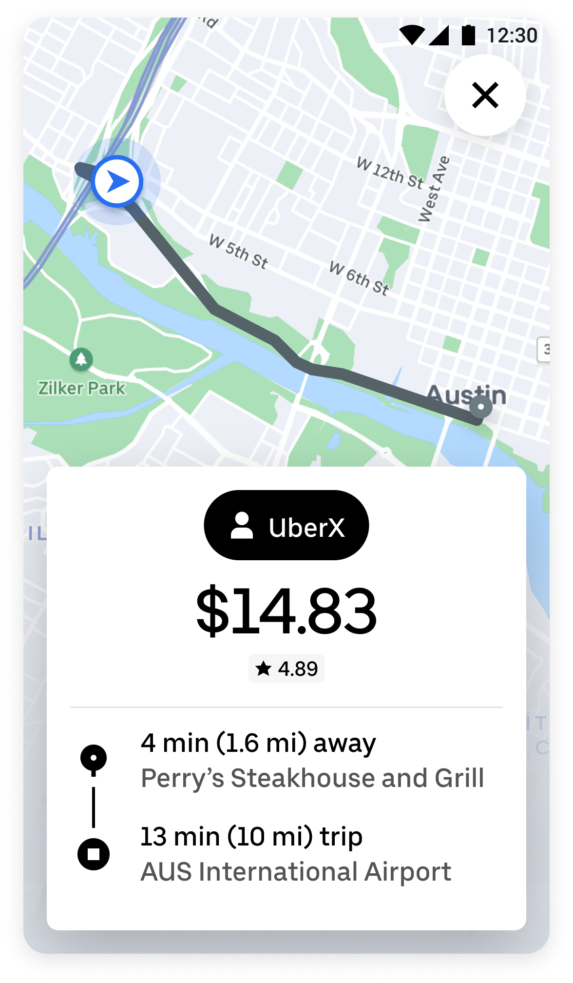 average uber trip time