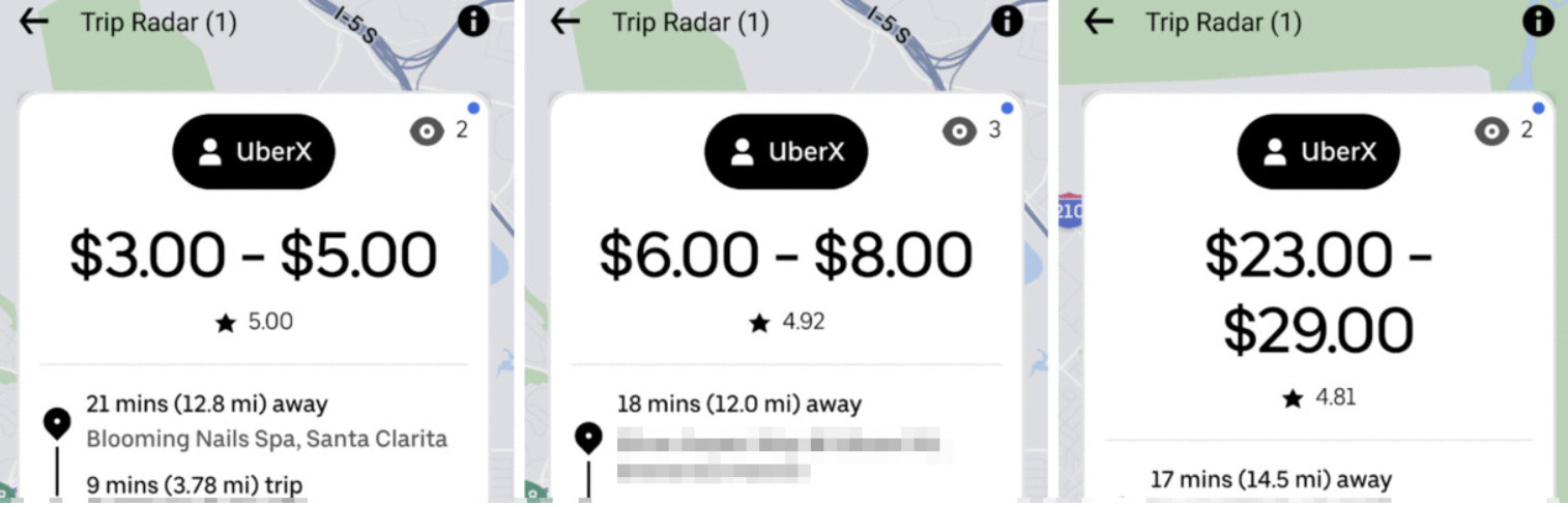 sergios experience with uber trip radar