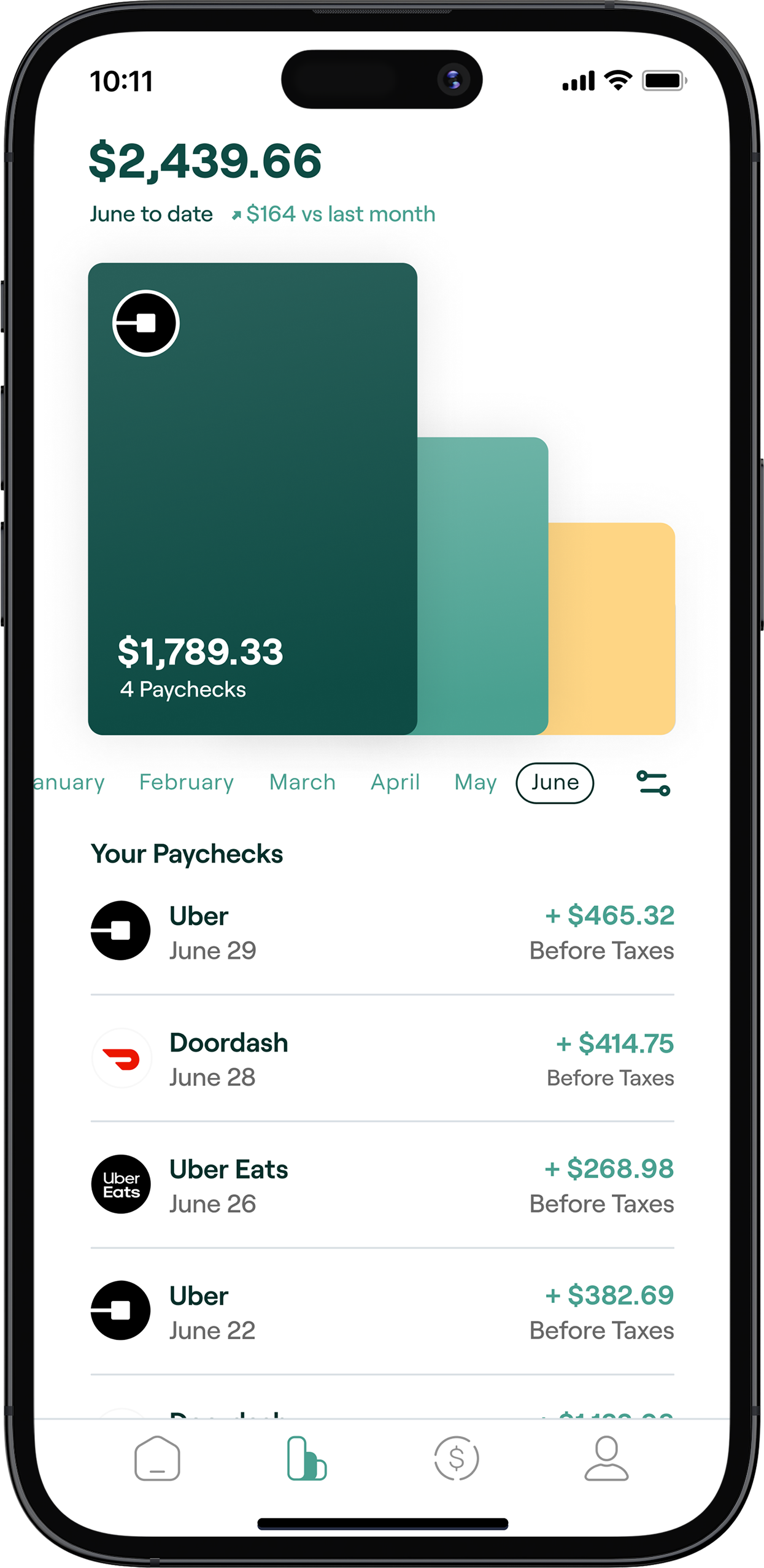 mymo app earnings screen