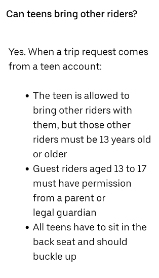 uber teens can invite friends on rides
