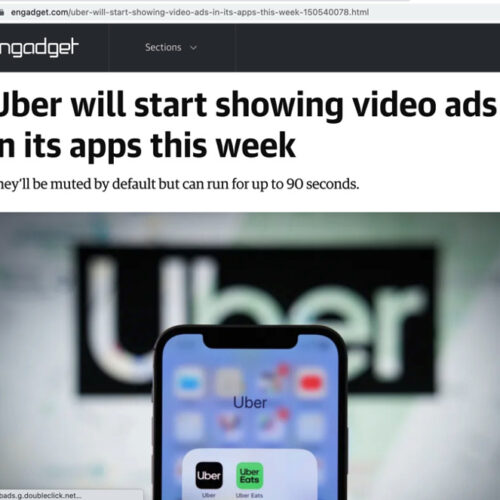 Article discusses how Uber will no longer show video ads in app