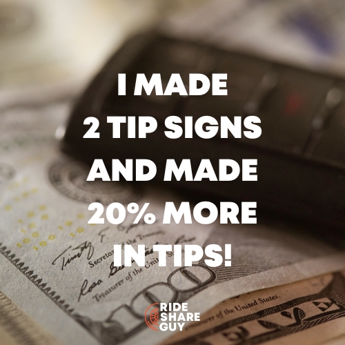 i made 2 tip signs and made 20% more in tips