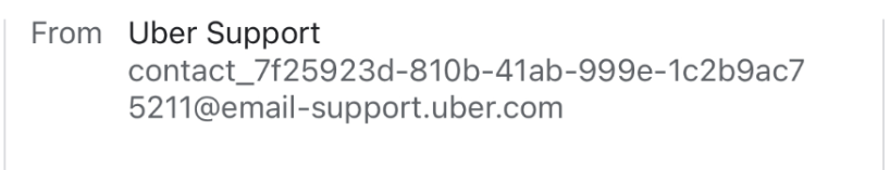 Uber support email