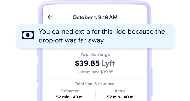 Lyft Out of Your Way Pay