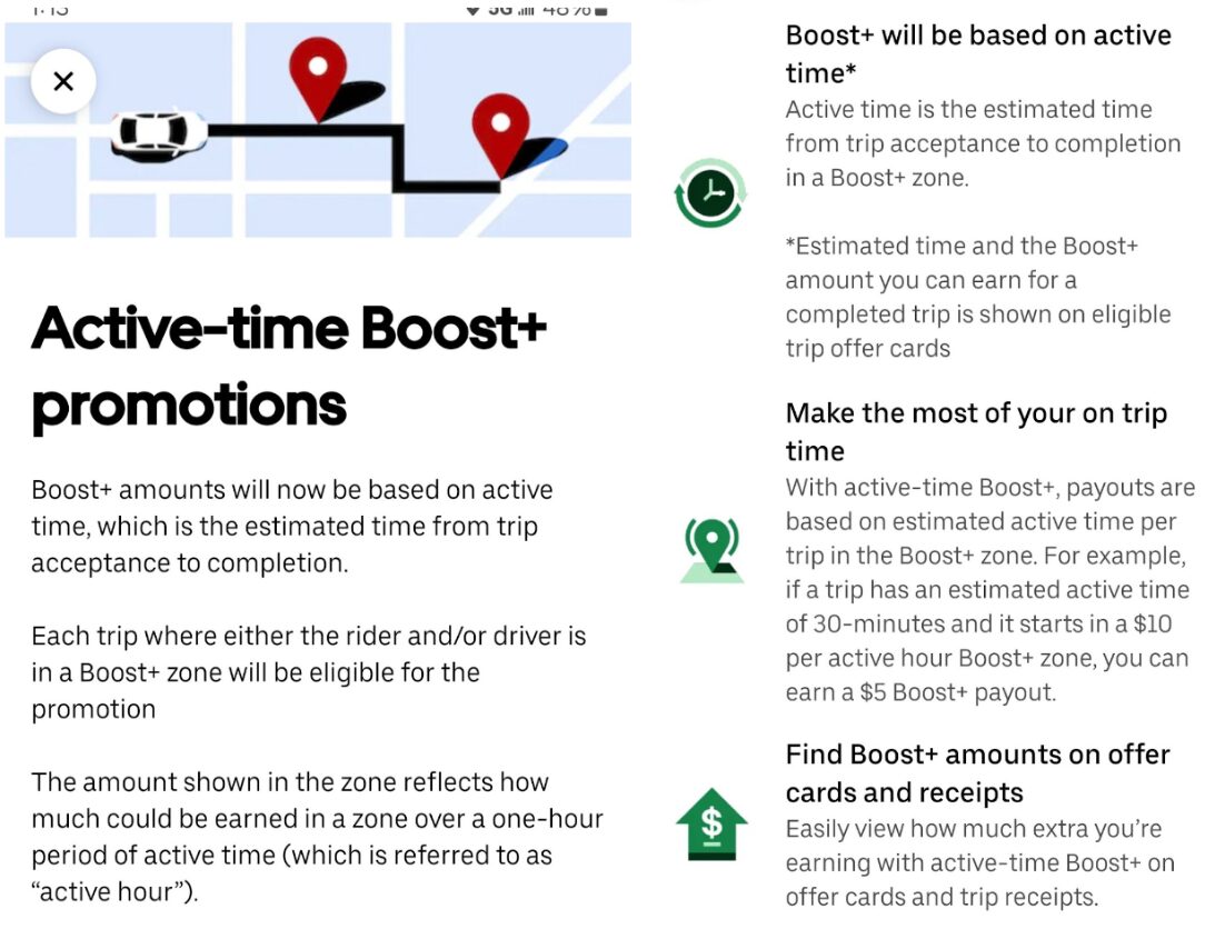 Active-time Boost+ promotions