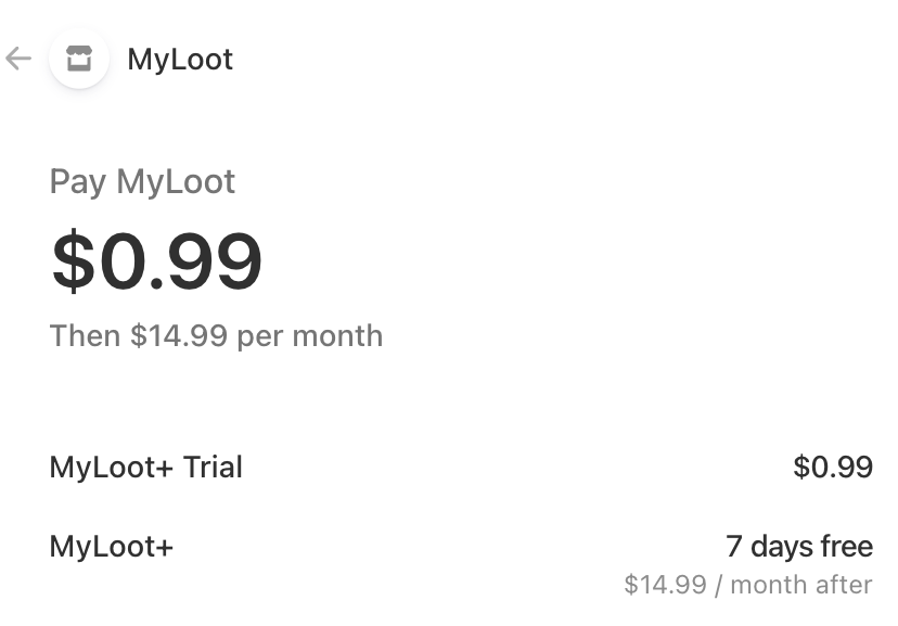 MyLoot+ pricing and free trial