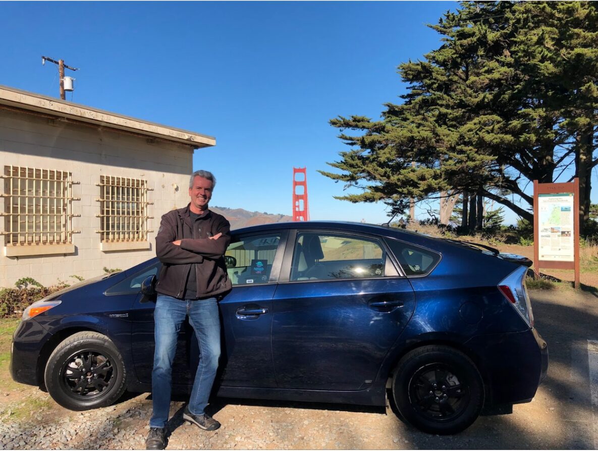 Jay Cradeur Circa December 2017, With My Blue Prius In San Francisco