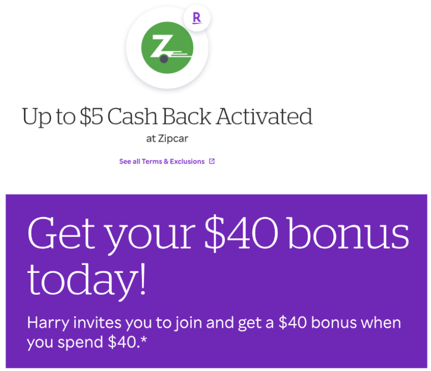 Zipcar Bonus