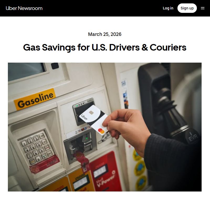 Gas Relief from Uber