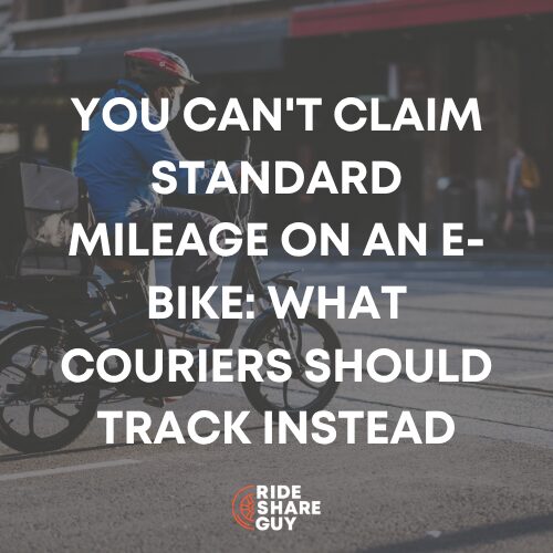 You Can't Claim Standard Mileage on an E-Bike